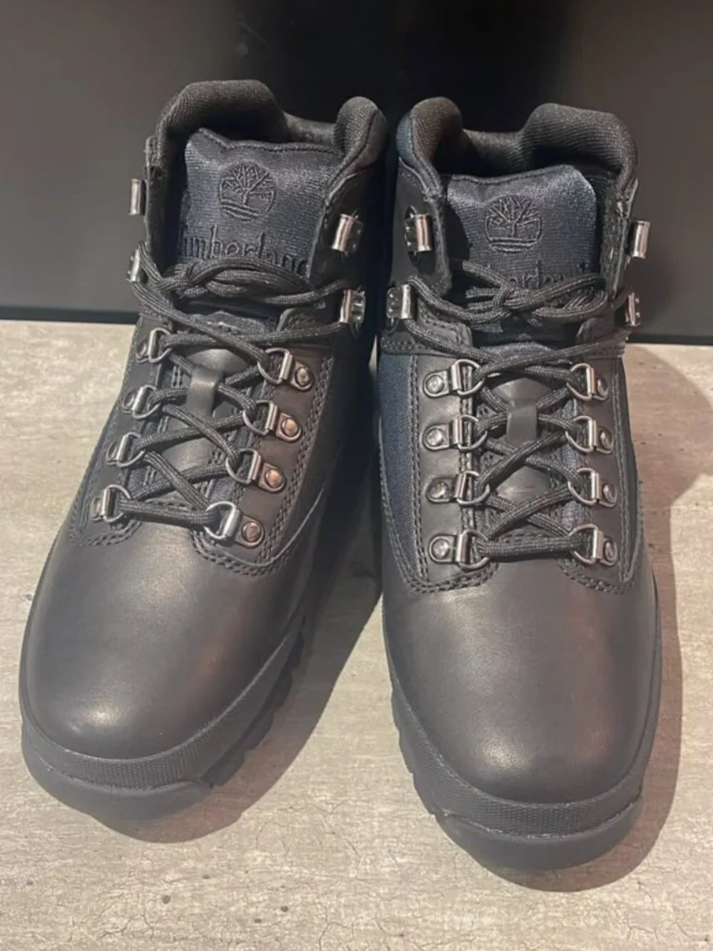 TIMBERLAND MEN'S EURO HIKER MID LACE BOOT BLACK FULL GRAIN A2PUS-W02 ALL SIZES